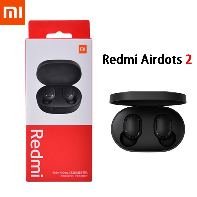 Xiaomi Redmi Airdots 2 TWS Wireless Bluetooth 5.0 Earphone Stereo bass Headset With Mic Handsfree Earbuds AI Control