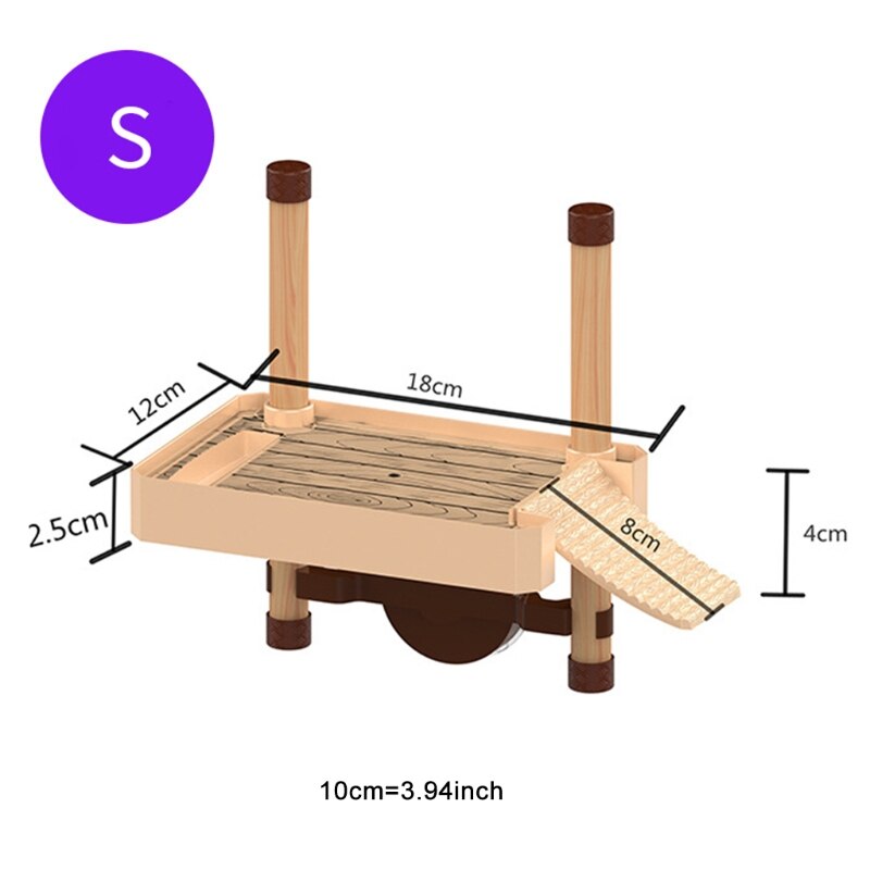Turtle Pier Floating Basking Reptile Ramp Platform Terrace Brazilian Tortoise Climbing Island Amphibian Floating Island K3NA