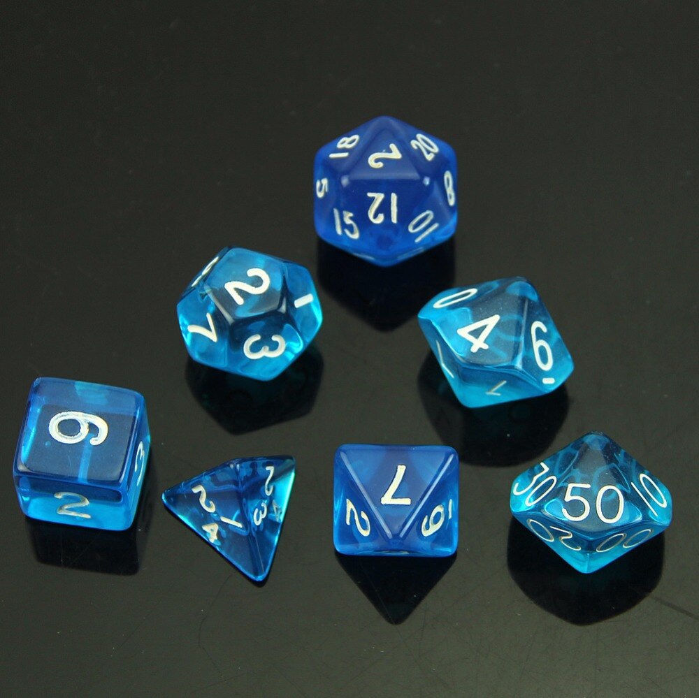 Juego de mesa MTG RPG DND Poly Dice, juego de 7 caras D4 D6 D8 D10 D12 D20, novedad, 1 Juego
