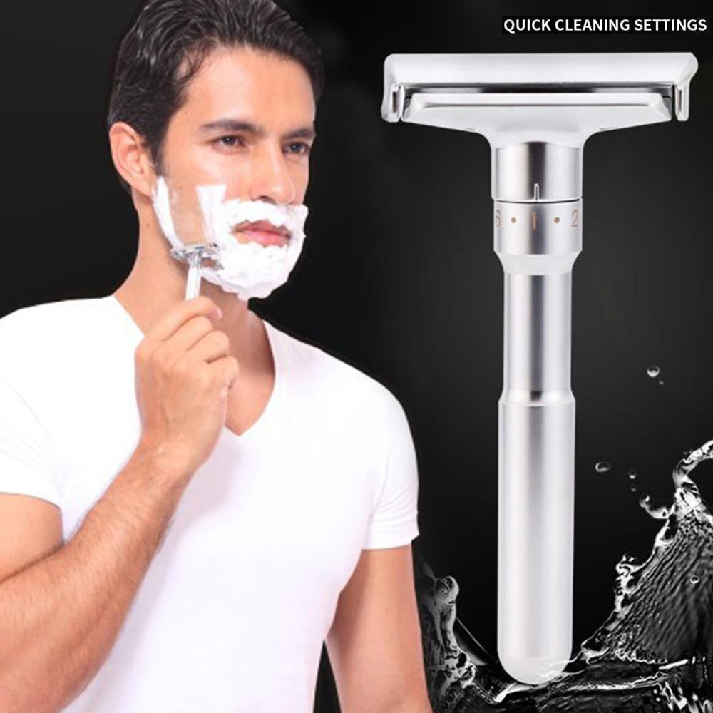 Adjustable Safety Razor and Base For Man Shaving Razor Classic 5 Razor Safety Blade With Y1N9