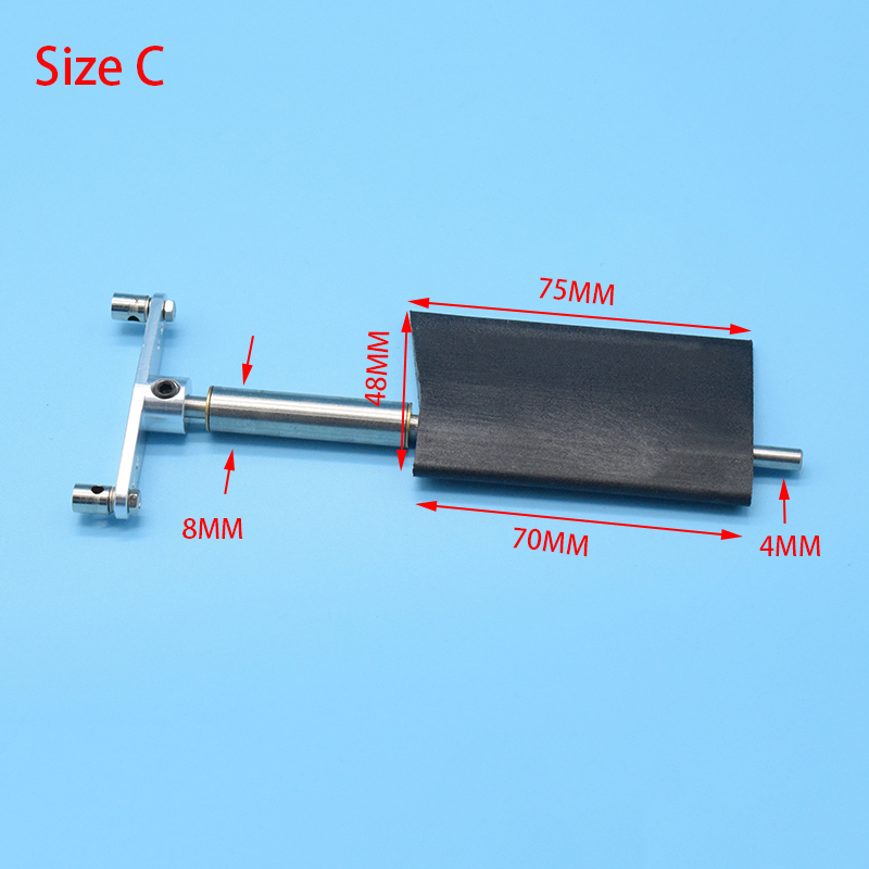 Timón de dirección de nailon para barco de control remoto, timón sumergido con brazo Servo para 50cm-160cm, modelo de barco de pesca de remolcador marino a escala, 1 unidad: Negro