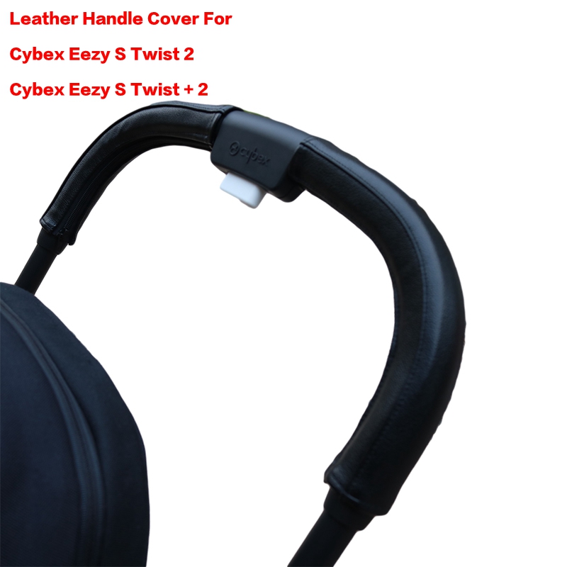 Housse de poignées en cuir pour Cybex Eezy S Twist 2 / Eezy S Twist + 2 housse de poussette, housses d&#39;accoudoir, accessoires de poussettes