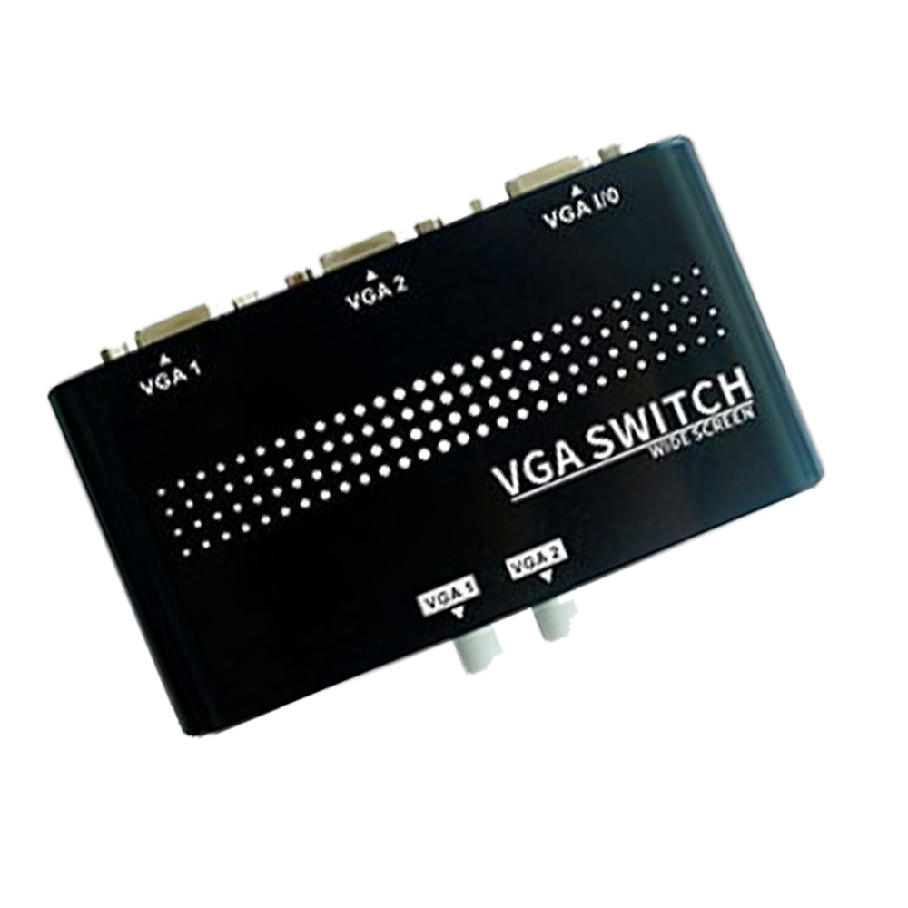 2 In 1 Out VGA/SVGA Manual Sharing Selector Switch Switcher Box For LCD PC KVM Switches Display 1080 HD Video Converter