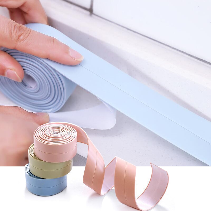 Wasserdicht 3,4 mx38mm 22mm Fenster Schlecht Band Dicht Streifen Pvc Küche Zauberstab Aufkleber Naht Wc Ecke Dichtung Streifen Schlecht hause
