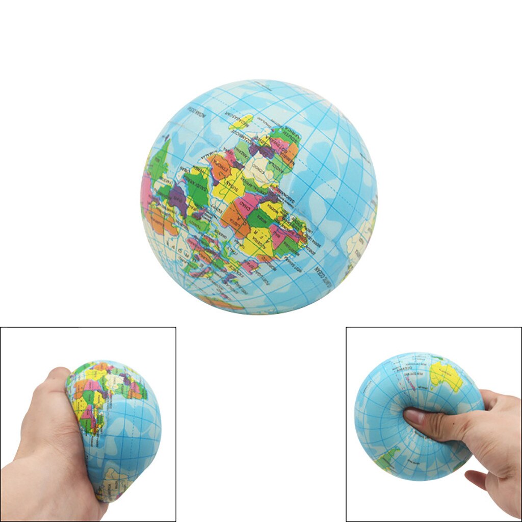 Squishy giocattolo Lo Stress Relief World Map Schiuma Palla Atlas Globo di Palma Palla Pianeta squishy giocattolo divertente Palla a Terra 93 millimetri anti stress squish