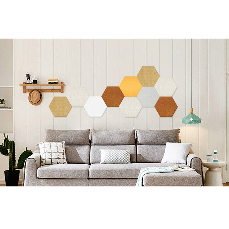 Hexagon Pad Cork Board/Pin Board 1 Pc Colorful Wall Tiles Memo Felt Board For Wall Stickers Home Decors