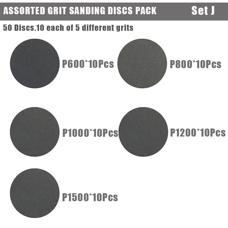 50 Pcs 3 Inch 75mm Sanding Discs Wet/Dry Hook and Loop Sandpaper Assortment 60 To 10000 Grits Abrasive Grinding Disc Polishing: PURPLE