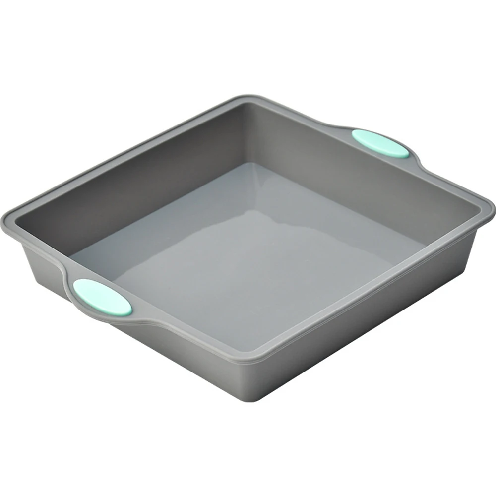 Moule à gâteau en silicone gris, résistant à la chaleur, carré, antiadhésif, outil de boutique, 1 à 3 pièces: Clair