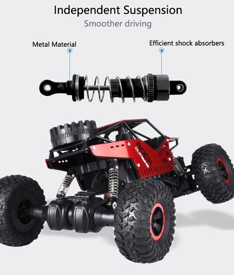 C08S Afstandsbediening Speelgoed Rc Auto 1:16 4WD Klimmen Auto Bigfoot Auto Off-Road Voertuig Speelgoed Voor Kinderen dubbele Motoren