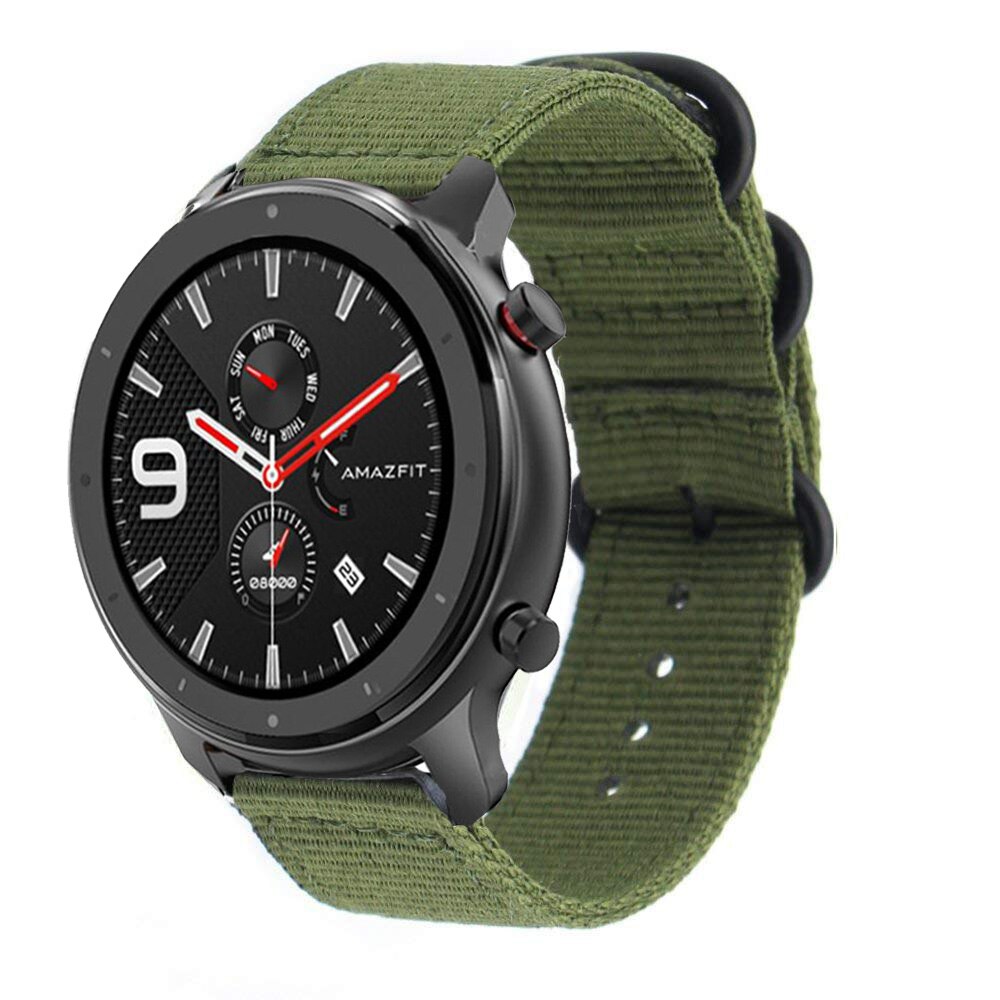Geweven nylon horlogeband voor de huami amazfit gtr 47mm amazfit 2s vervangende horlogeband, armband van 22mm