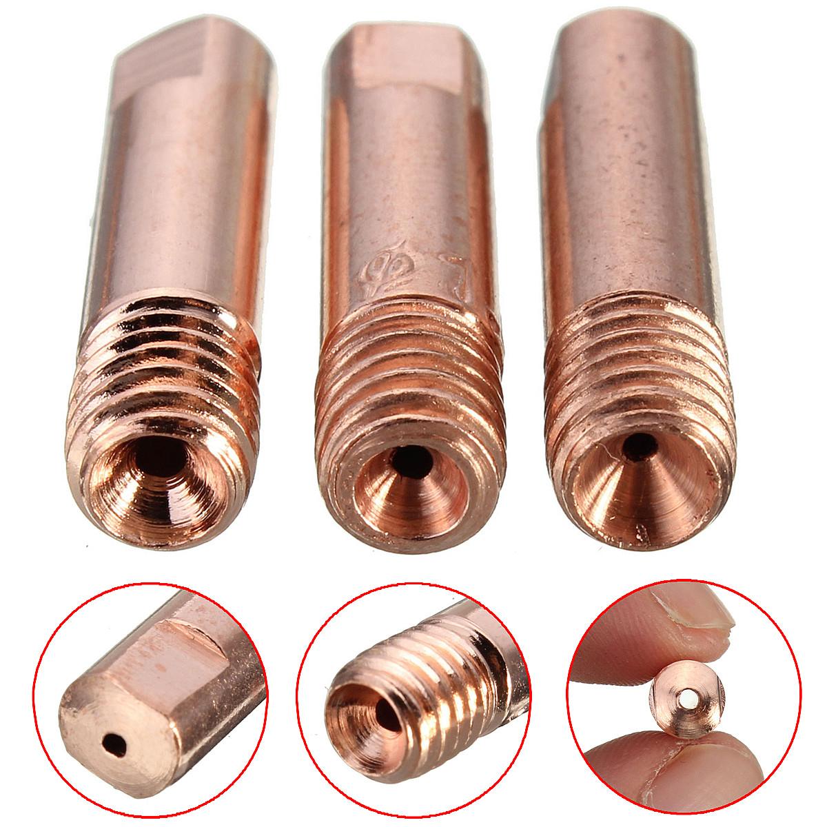 FORGELO 10pcs MB-15AK M6 25mm MIG/MAG Welding Nozzles Contact Tip Gas Welding Torch Nozzle 0.8/1.0/1.2mm Tools