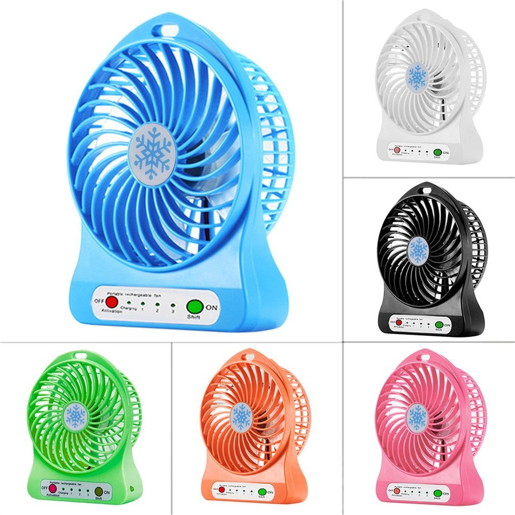 Mini Bureau Ventilator Draagbare Mini Ventilator Usb Ventilador Fan Li-Ion Batterij Oplaadbare Multifunctionele Ventilator 3 Gear Voor Home Office