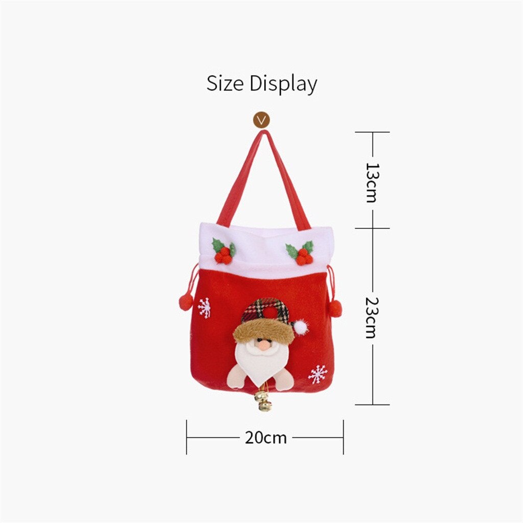 Christmas Candy Bag EcoFriendly Canvas Bags Santa Deer Elk Ride Year Nevidad Best For Kids Event Party Decor