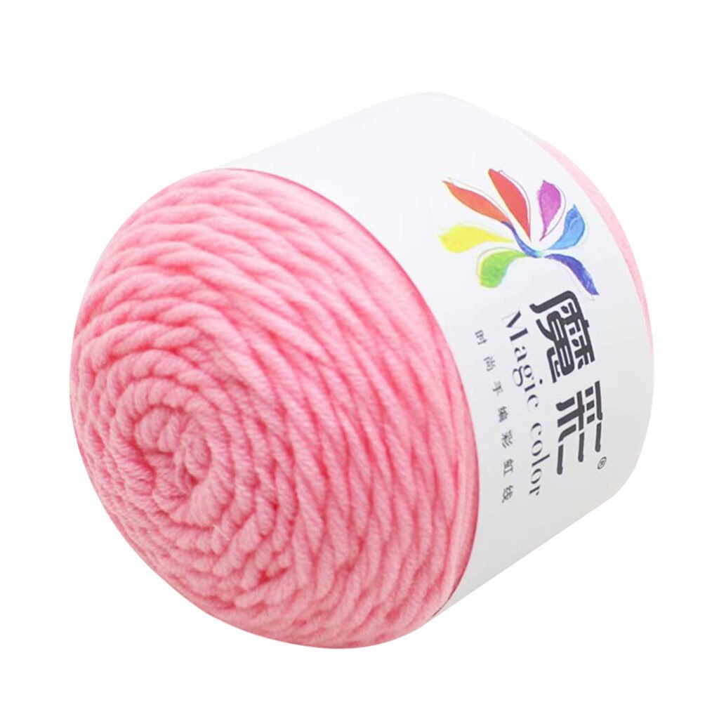 Fil 5 brins de coton arc-en-ciel Crochet bricolage pull écharpe ligne coton laine à la main mince tricot doux bébé fil fil #45