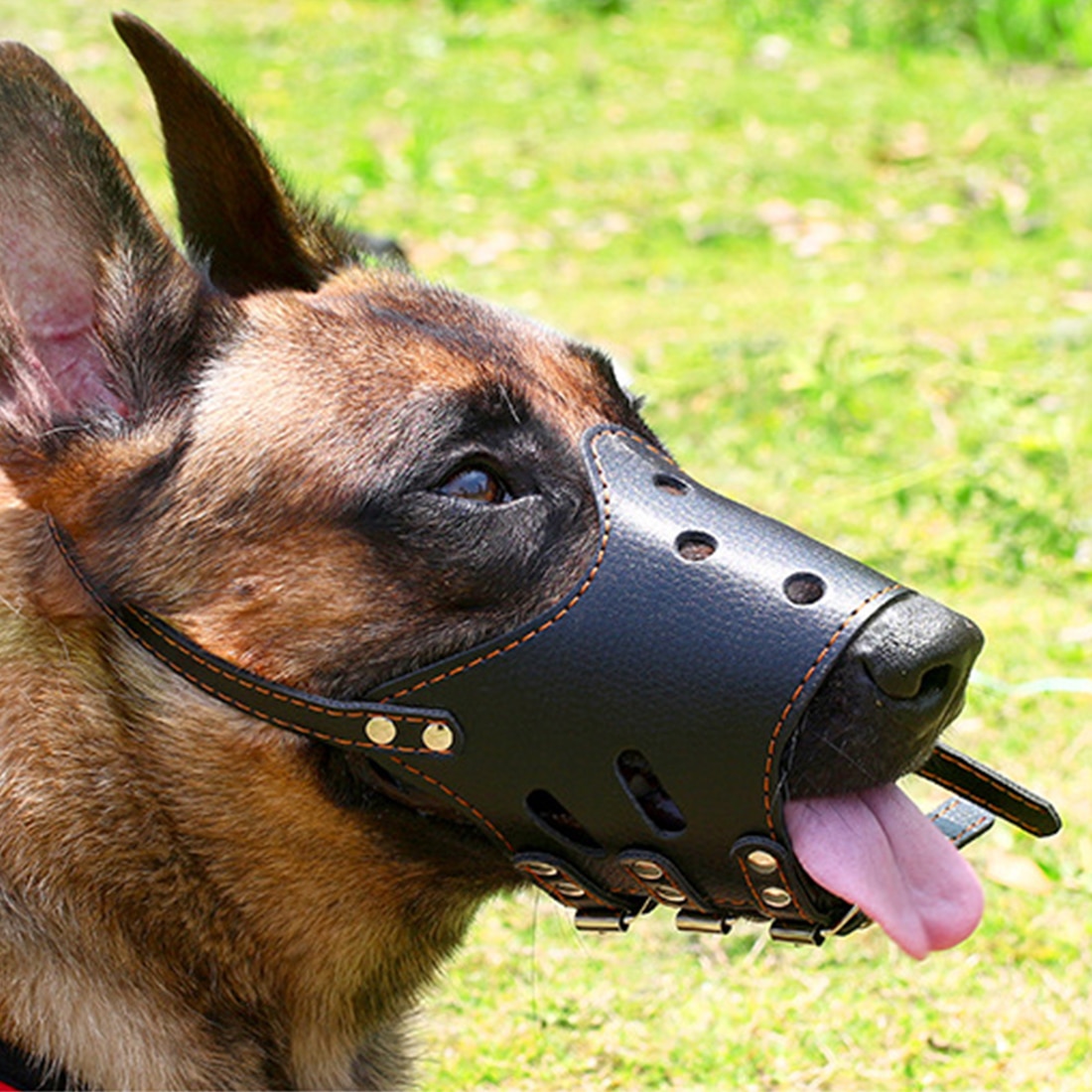 Verstelbare Ademend Masker PU Leer Hond Muilkorf Anti Bark Bite Chew Veiligheid voor Kleine Grote Honden Mond Zachte Snuiten training