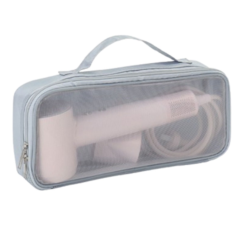 Travel Organizer Hair Dryer Carrying Case Dustproof Protective Cover Hair Curler Storage Bag Portable Zipper Desugn: Clear