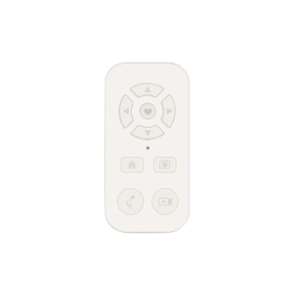 Control remoto Universal compatible con Bluetooth con controlador de nueve teclas para grabar vídeo de lanzar páginas para leer libros electrónicos: Blanco