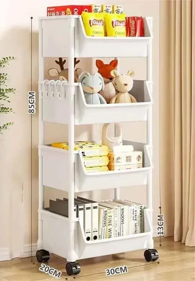 Carro de almacenamiento de cocina, estantería, armario de almacenamiento con hendidura, baño, sala de estar, organizador para el hogar, estante, esquina de cocina estrecha: Verde