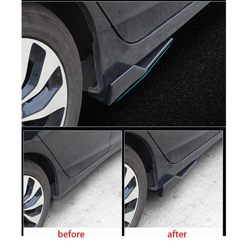 2Stck Universal- 45cm Auto Breite Körper Seite Röcke Splitter Bausatz Geändert Sideskirts Rocker Anti-kratzen Winglet FlüGel stoßstange