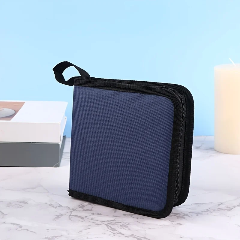Zipper Discs Storage Case, Holds 40 CDs/DVDs, Portable Discs Case Holder, Home & Travel Use - Keep Your Discs Organized!