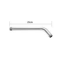 Stainless Steel Shower Head Extension Arm Straight Angled Extra Hose Pipe Shower Head Extension Pipe Shower Head Holders: 25cm