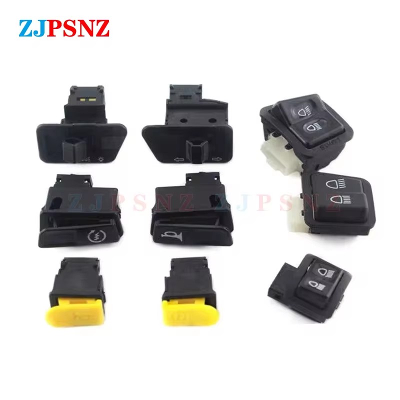 Botón de interruptores para motocicleta, bocina, señal de giro, luz alta y baja, botón de arranque eléctrico, interruptores universales para bicicleta eléctrica de 125cc y 150cc