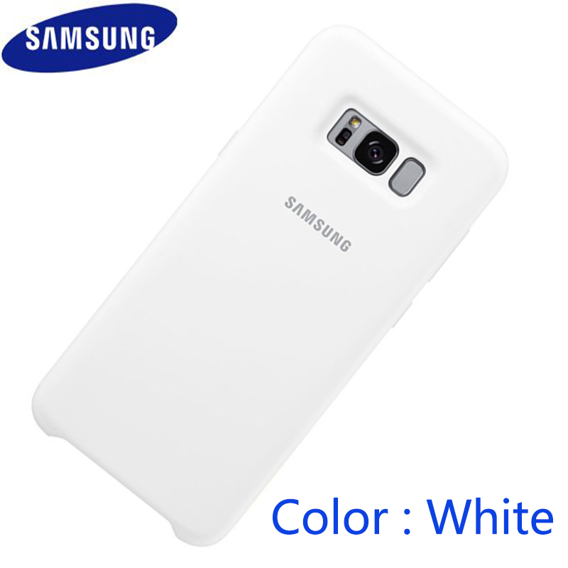 Samsung S8 fall silikon zurück abdeckung galaxy S8 plus note8 harte telefon fall Voll schutz S 8 plus luxus S8plus 100% original: For Galaxy S8 Plus / White