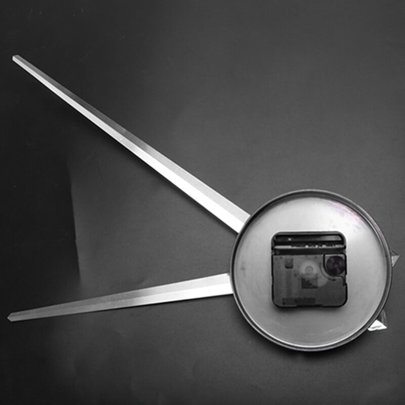 Ljudlös väggklocka tyst rörelse kit klockmekanism delar med klockvisare väggklocka gör det själv reparationsdelar - silver
