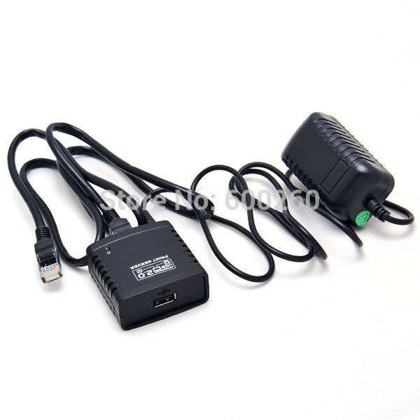 USB 2.0 LRP Print Server Share a LAN Networking USB Printer Ethernet Hub Adapter#3320