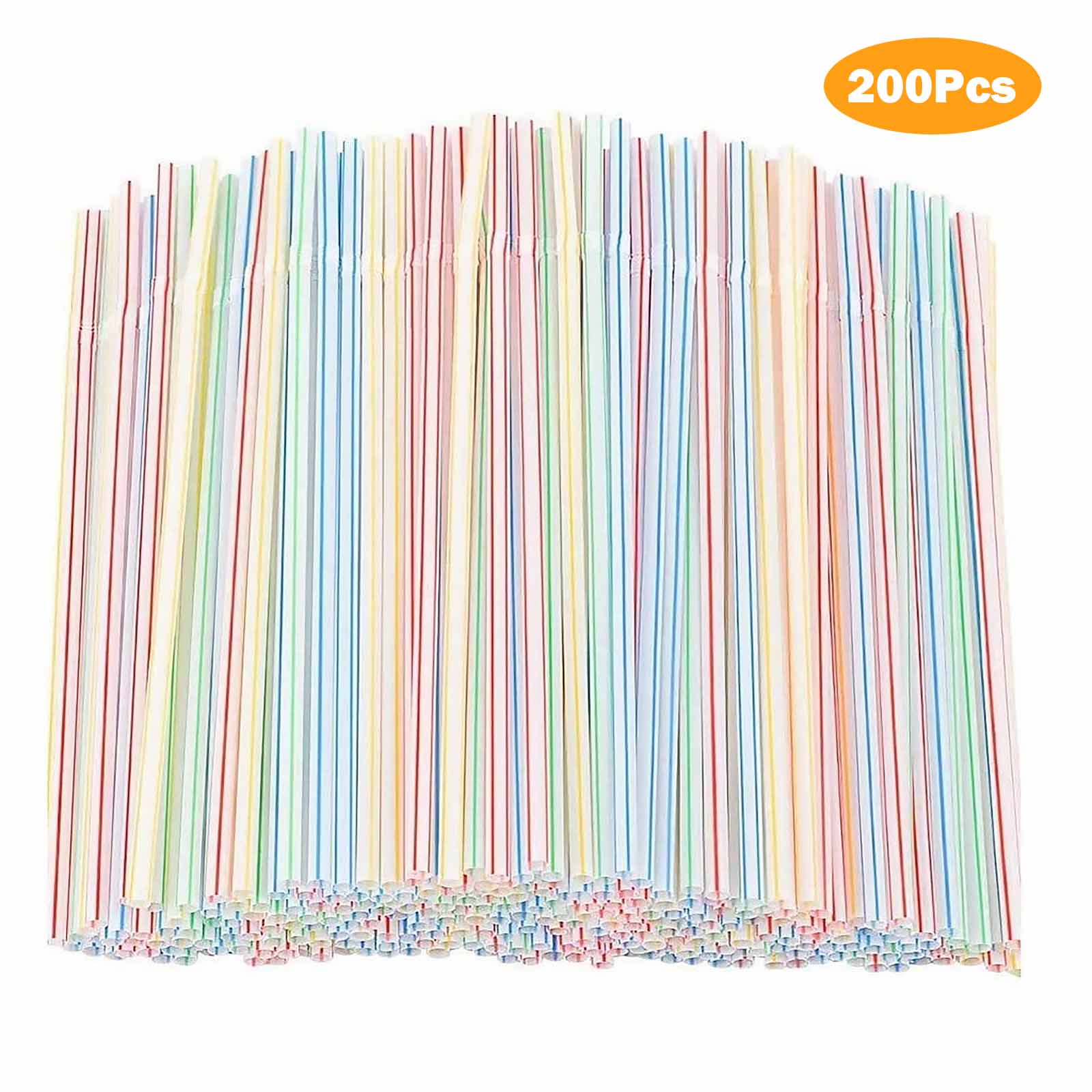 100-1500PCS Colorful&Black Flexible Plastic Drinking Straws Milk Tea Bar Party Wedding Kitchen Beverage Straw Home Accessories: grey