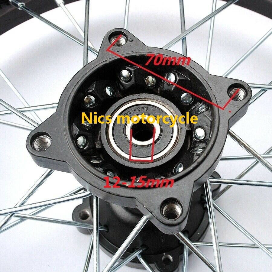 Rim Hub Core Mini Motorcycle Wheel Axle Aluminum Alloy Wheel Hub Core Rear Axle Hole Dirt PIT Bike