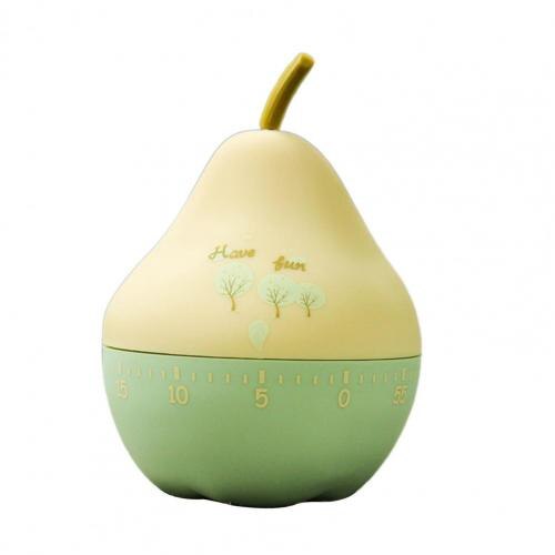 Kitchen Timer 360 Degree Rotating Adjustment Plastic Mechanical Timer Alarm for Kitchen: Pear