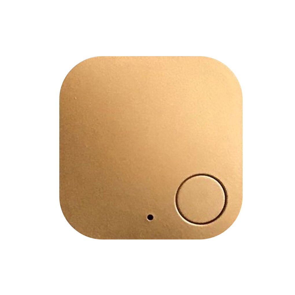 Bluetooth Square Smart Tracker Portable Locator for Car Kid Anti-Lost Bidirectional Alarm Reminder: Gold