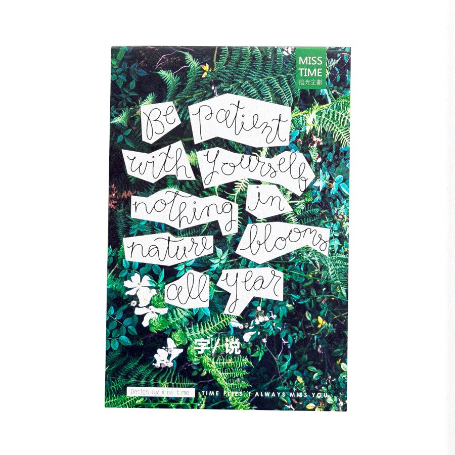 30 Pcs/Set Retro Plant Language Word Postcard /Greeting Card/Wish Card/Christmas and Year