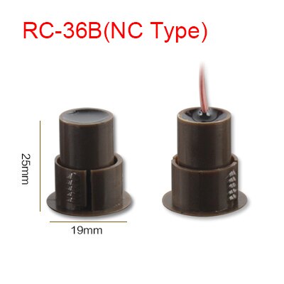 10 Pcs Wired Door Window Sensor Recessed Magnetic Contacts Security Reed Switch Alarm For Home Security Alarm White: RC-36B NC Type