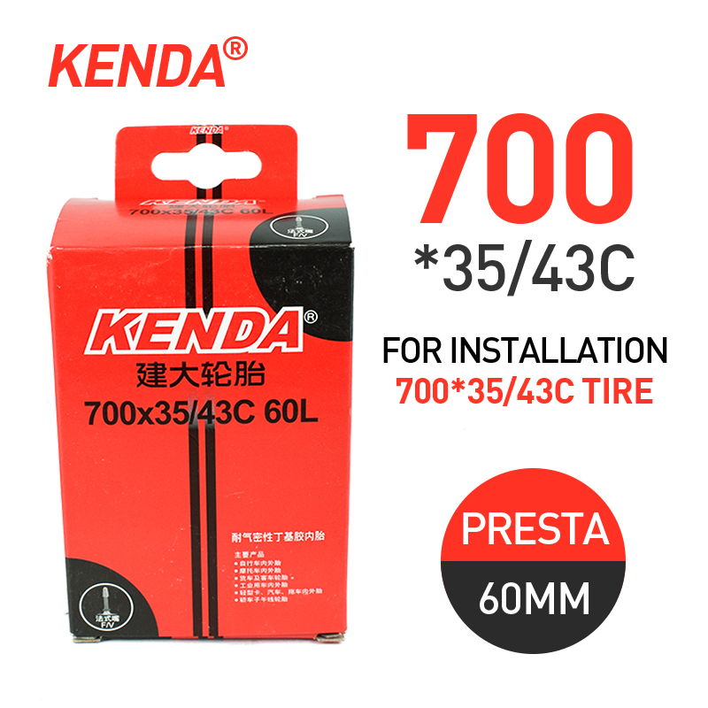 KENDA Fahrradschlauch 1PC 700C 23-25C 28-32C 35-43C Schrader Presta Butylkautschuk MTB Rennradschlauch Innenreifen Fahrradteile: Schwarz