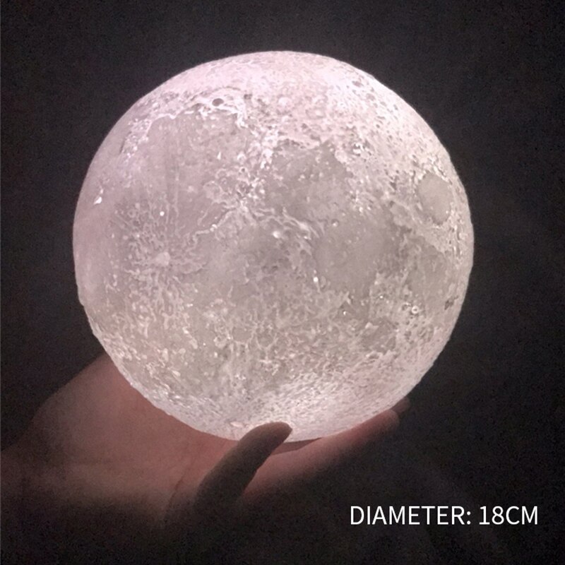 Moon Light Bluetooth Speaker Remote Control Sensor Light USB Colorful Remote Control Bedside Lamp 3D Printing Planet Speaker