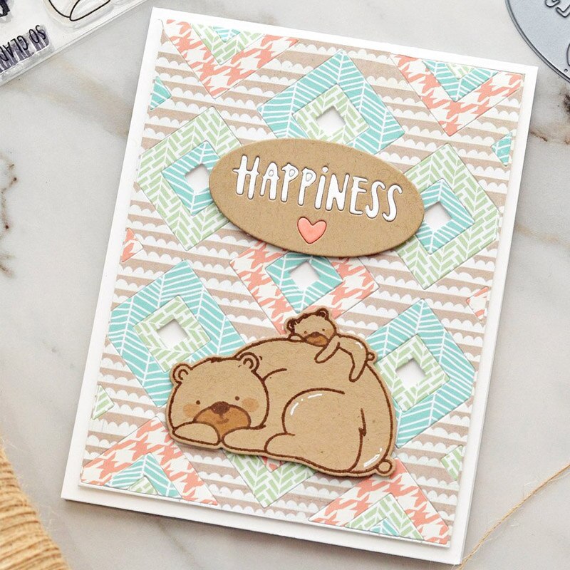 Butterfly Litlle Girls Animals Bear Deer crocodile Clear Stamps set and Coordinating dies For Scrapbooking Craft Die Cut Card