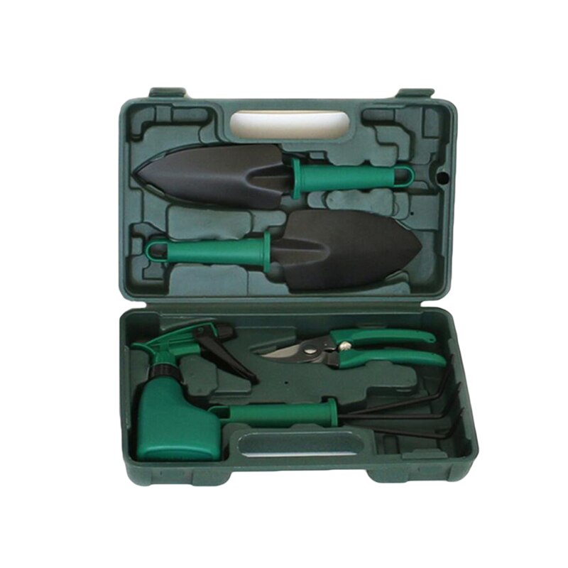 5 Pieces/Set Home Garden Tools Set Lightweight Gardening Tools Kit Non-slip Handle Garden Hand Tool durable: Green