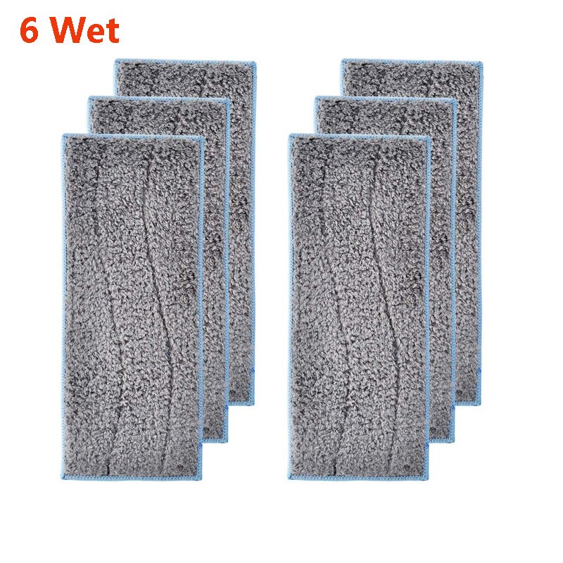 8 Pack Washable and Reusable Dry Wet Mopping Pads Replacement Compatible for IRobot Braava Jet M6: 6 Wet