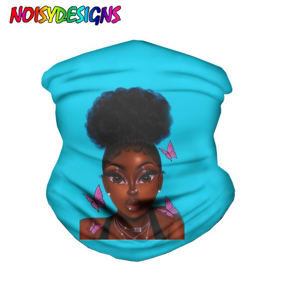 Noisedesigns multifunctionele bandana hoofdband ring nek sjaal kunst afrikaans meisje print naadloze buisvormige magische gezichtssjaal: Lmyd 5572 z 28