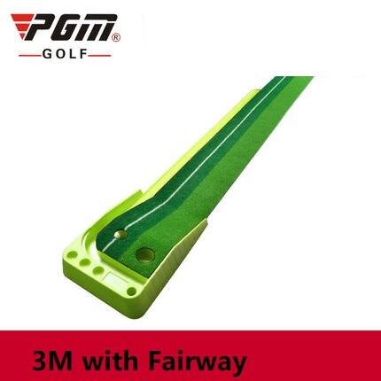 Pgm Mini Golf Clubs Putter balle retour 2.5M/3M intérieur Golf mettre vert formateur Portable Golf pratique mettre tapis: Gren 3M  fairway