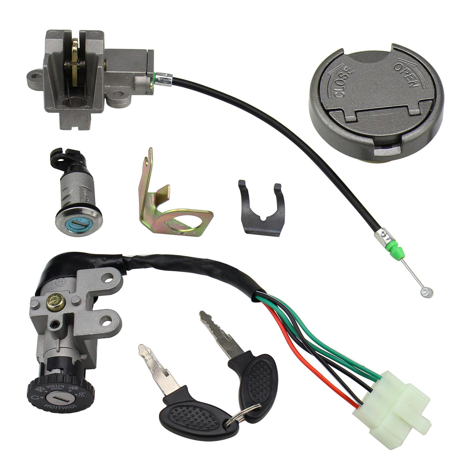 1 Set Motorfiets Contactsleutel Brandstoftank Lock Key Vervanging Accessoires Voor GY6 Scooter