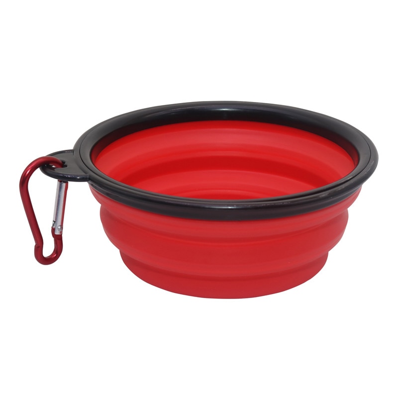 Sällskapsdjur mjuk hund skål 1pc vikbar silikon reseskål för hund bärbar hopfällbar fällbar hund skål för sällskapsdjur kattmat vatten matning