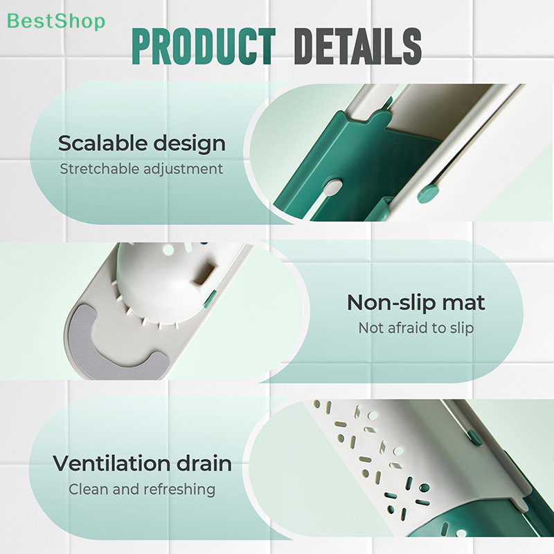 Telescopic Sink Shelf Kitchen Sink Drain Rack Storage Basket Kitchen Gadgets Accessories Tool Sinks Organizer Soap Sponge Holder