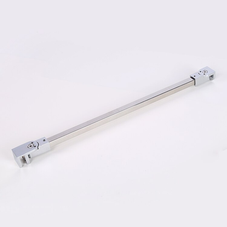Universal adjustment shower room glass pull rod support frame stainless steel glass perforation-free fixed rod: Bright silver 400mm