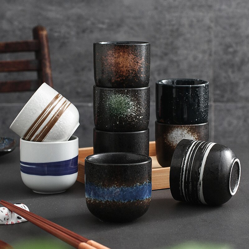 Kaffekopper keramikk krus sake te krus drinkware kopp keramisk latte japansk håndlaget kaffekopp