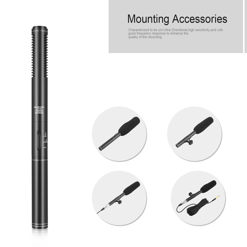 High Sensitivity Vioce Recording Broadcast Stereo Condenser Interview Uni-Ultra-Directional Microphone