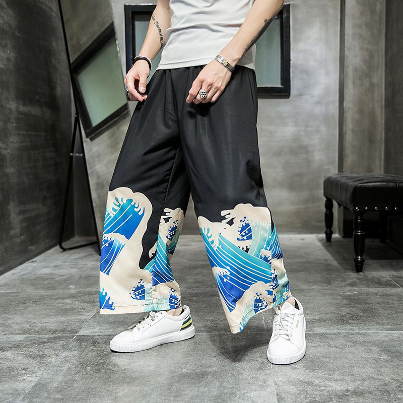 4xl 5xl loose fit plus size breda ben byxor japansk streetwear dragsko joggingbyxor hiphop lättviktsbyxor herr sommarbyxor
