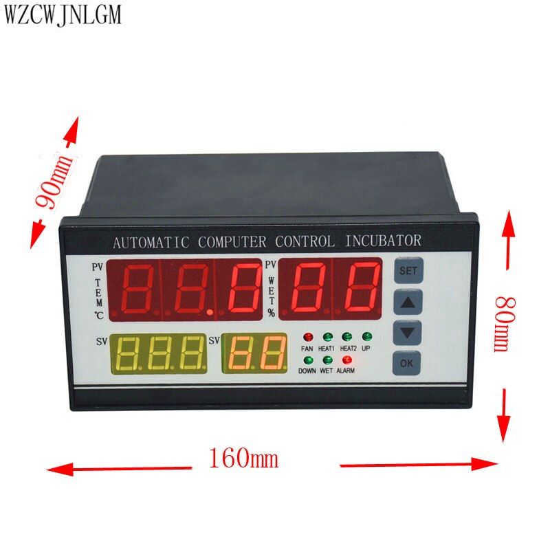 Controlador de XM-18 de incubadora, controlador de temperatura y humedad de alta precisión, incubadora automática multifunción de 220V o 110V: 110v